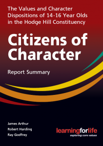 Report cover - Citizens of Character